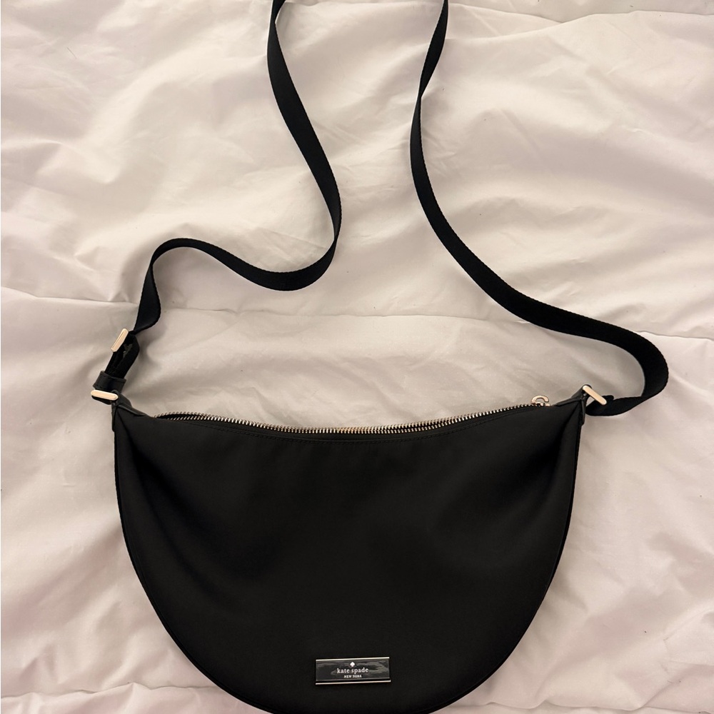 Kate Spade Black Crescent Shoulder Bag with Gold Hardware - Picture 3 of 6